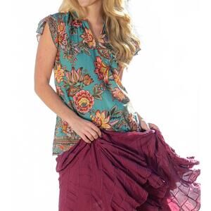 NEW CIENNA batik sarah top in green